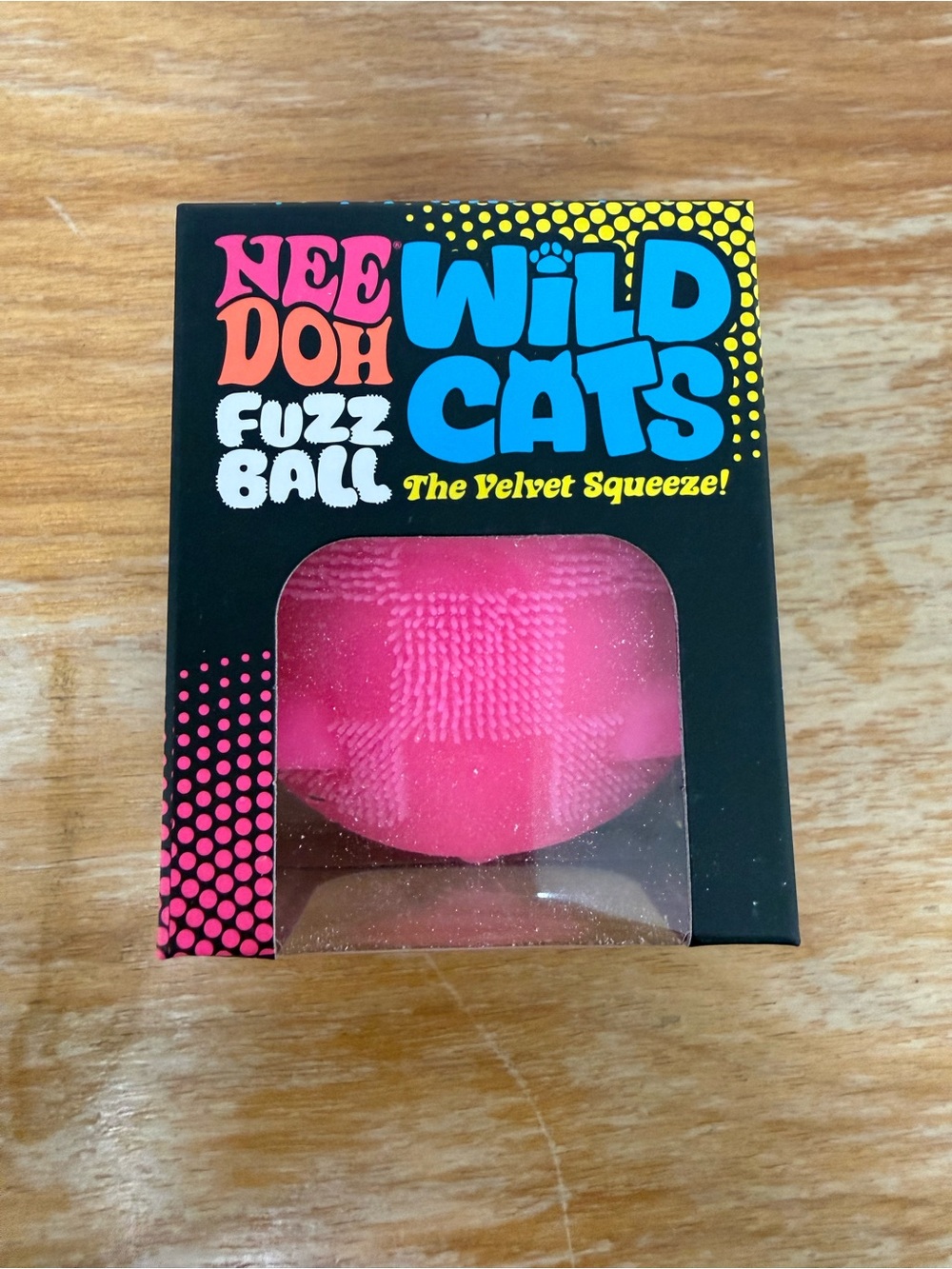 NeeDoh Wild Cats Fuzz Ball - Pink